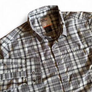 5.11 Tactical Charcoal Plaid Long Sleeve Igor Snap Shirt Men's Medium 72529